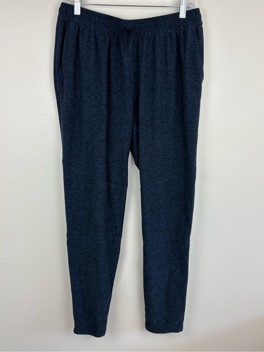Outdoor Voices All-Day Jogger Cloudknit Heathered Navy EUC Large Athleisure Chic